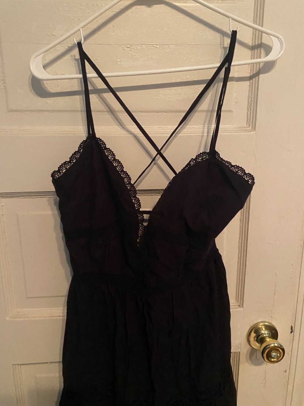 Francesca's Emerie Lace Trim Maxi Dress NWT - Picture 2 of 8